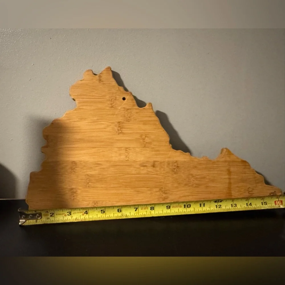 Virginia Shaped Bamboo‎ Cutting Board